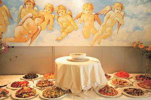 Il buffet dell'hotel